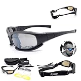 Taktischer Augenschutz, Schutzbrille 4LS, für Herren, Militär-Stil, X7...