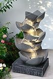 Springbrunnen BK901 mit LED Beleuchtung Gartenbrunnen Skulptur Gartenfigur...