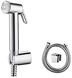 Ibergrif WC Handbrause Bidet Set mit Wandhalterung und 1,2m Schlauch, Chrom...