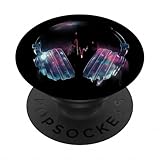Kopfhörer Musik DJ Musik Kopfhörer EDM Heartbeat EKG Pulse PopSockets...