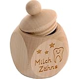 Spruchreif · Milchzahndose aus Holz mit Schraubdeckel und Gravur · Kinder...