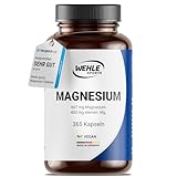 Magnesium 400mg Kapseln hochdosiert - 365 Stück (1 Jahr) 667mg je Kapsel,...