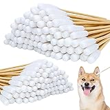 aurorayer 200 Stück Wattestäbchen für Hunde,Ohrenstäbchen Hunde 2...