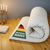 SHIATSU Premium Futon-Matratze Schurwolle, aufrollbare Futonmatratze Roll...