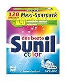 Sunil Colorwaschmittel - Pulver für 120 Waschladungen Bunt-Wäsche -...