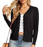 GRECERELLE Strickjacke Damen mit Knöpfen und V Ausschnitt Leichte und...