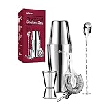 Cocktail Shaker, Cocktail Set Geschenk, Premium Boston Shaker 800ML 600ML...