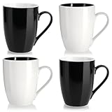 com-four® 4x Kaffeetassen aus Keramik - Kaffee-Becher in modernem Design -...