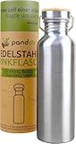 pandoo Edelstahl Trinkflasche 750 ml | Wiederverwendbare Wasserflasche,...