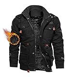 TACVASEN Herren Winterjacke Warme Arbeitsjackensjacke Bomberjacke...