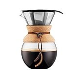 Bodum 11571-109 Pour Over Kaffeebereiter mit Permanentfilter 1 L,...