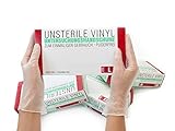 Vinylhandschuhe 100 Stück Box (L, Transparent) Einweghandschuhe,...