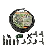 CS Perlschlauch 25 m drucklos inkl. Starterset – eco Tropfschlauch für...