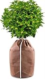 SHELIZI Winterliche Blumentopfabdeckung - Frostschutz: Wasserdicht &...
