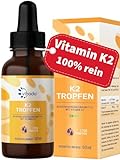 Vihado Vitamin K2 Tropfen hochdosiert, Premium: MK-7 99,7% All-Trans...