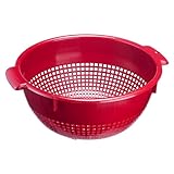 Westmark Seiher/Sieb, Mit Griffmulden und Aufsatzrasten, Kunststoff, Rot,...