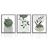 Dazzlewall Salbei Grün Boho Wandbilder Modern Minimalistische Abstrakte...