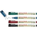 edding 25 Ecoline Permanentmarker Set - bunte Farben - 4 Stifte -...