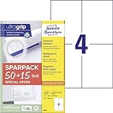 AVERY Zweckform 6601 Universal Etiketten (200 plus 60 Klebeetiketten extra,...
