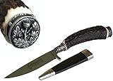 Jagdmesser Trachtenmesser Jagd-Messer Hirschfänger Eichenlaub Hirschhorn...