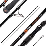 Zeck All Black 2,40m 80g Spinnrute, Angelrute zum Spinnfischen auf Hechte &...