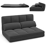 COSTWAY Klappbares Bodensofa, 3 in 1 Schlafsofa mit Schlaffunktion und...