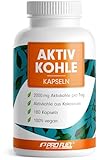 Aktivkohle Kapseln 180x - optimal hochdosiert mit 2000 mg Aktivkohle pro...