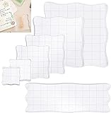 GIRAFEDA 7 Stück Acrylblock Stempel Set Stempelblock mit Griff Acryl...