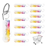Eymobad 12PCS Acryl Einkaufswagenchip Schlüsselanhänger Abziehbar...