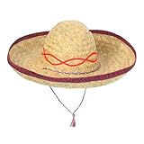 Schramm® 1 Stück Sombrero Strohhut ø 44cm Mexico Bast Hut Stroh Hut...