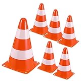 TOYZFRIENDY 6 Stück Teiliges Verkehrskegel aus Robustem PE Leuchtend...