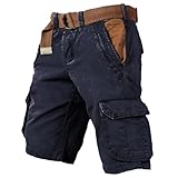 Generisch Herren Cargoshorts mit lässigem Komfort für Outdoor Abenteuer...