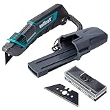 wolfcraft Trapezklingen-Messer-Set PRO SAFETY mit Köcher - Praktisches Set...