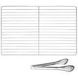 BESPORTBLE Edelstahl Grillrost 30x45cm Mit 12-Zoll Grillzange - Robustes...