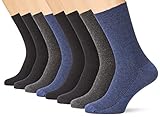 VCA 8 Paar Herren Diabetiker Socken, Ohne Gummibund, Baumwolle, Spitze...