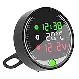 Motorrad Instrument Voltmeter, Motorrad Umgebungstemperatur, LED Motorrad...