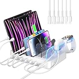 SooPii USB-Ladestation Organizer für mehrere Geräte, 6 Ports 50W...