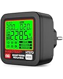 YOJOCK Steckdosentester mit RCD-Prüfung und LCD-Voltage-Display, 6 Arten...