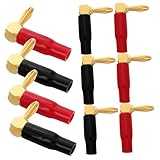 DECORNIJIA 10 Stück Teiliges Vergoldete Gewinkelte Bananenstecker mit...