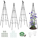 SUNYRISY Upgrade Rankhilfe Garten Obelisk 4er Set, Rankgitter für...