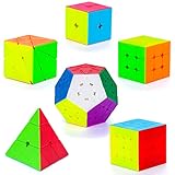 Coolzon Zauberwürfel Set, 6 Stück Speed Cube Set 2x2x2 3x3x3 4x4x4...