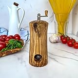 Handgefertigte Muskatmühle aus Olivenholz, 11 cm, Premium...