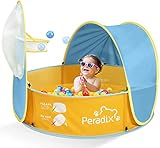 Peradix 4 in 1 Baby Planschbecken mit Dach,Baby Zelt Pop Up Bällebad mit...