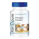 Fair & Pure® - Mangan Kapseln - 4mg als Mangangluconat - gut resorbierbar...