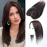 Unipearl Haaraufsatz für dünner werdendes Haar, Echthaar, braun,...