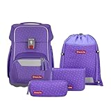 Step by Step Basis Schulranzen-Set „Purple Konfetti“, 4-teilig, lila,...