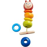 HABA 305227 - Fädelspiel Raupe, Motorikspiel aus Holz für Kinder ab 2...