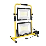 RIGIDON 2 x 150W LED Baustrahler, 30000LM Tragbarer Aufklappbarer 360° Led...