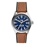 Fossil Defender Herrenuhr, Solarbetriebenes Dreizeiger-Datum mit Edelstahl-...