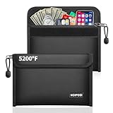 Noiposi 2er Pack Feuerfeste Tasche(21,5x14cm,5200℉), 8-lagige...